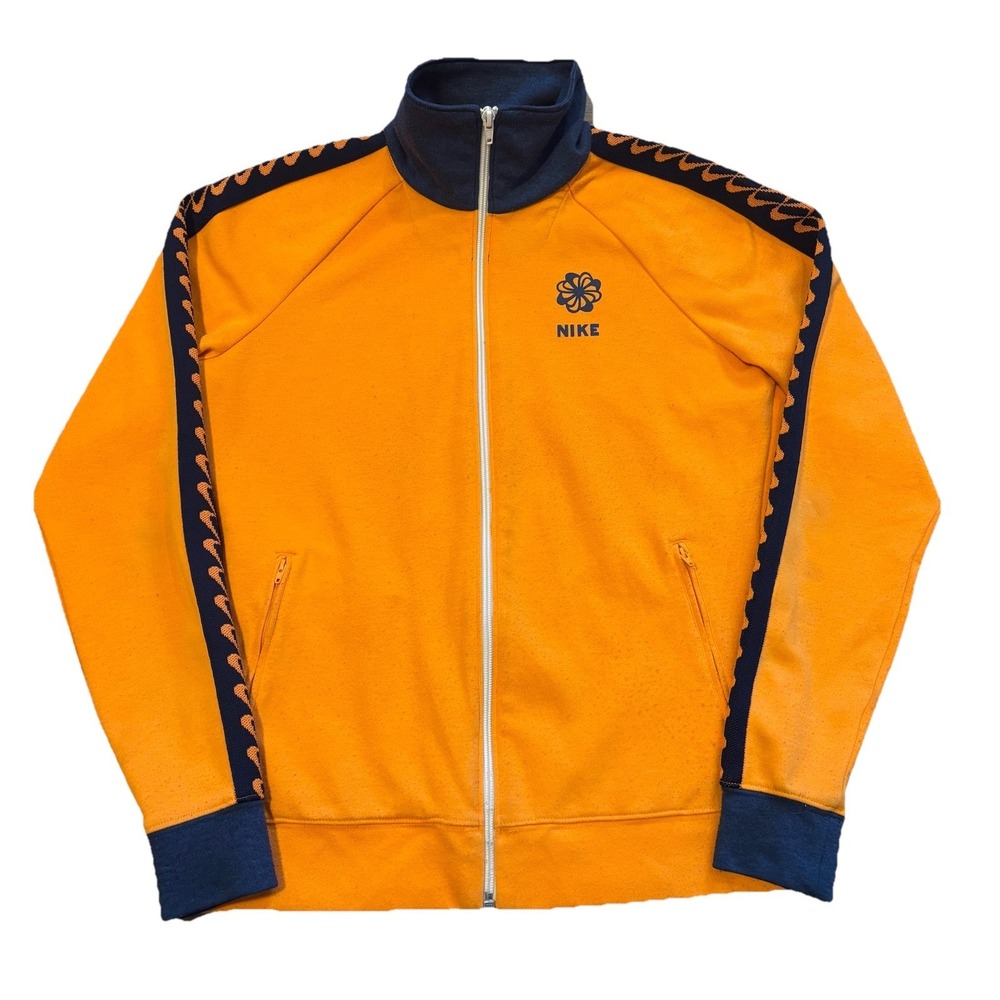 VTG Nike Jacket Mens Medium Orange Blue Track Full Zip Retro Sportswear Warmup